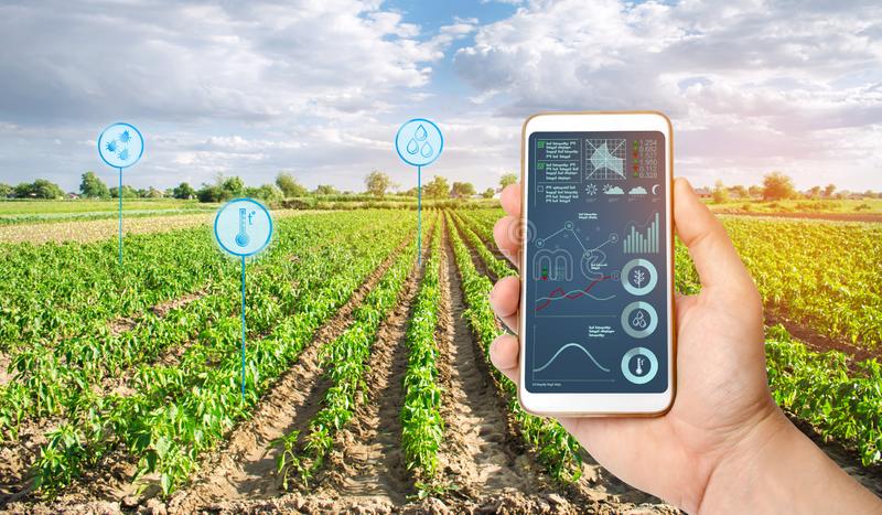 Farmer controlling poly-house from a mobile phone